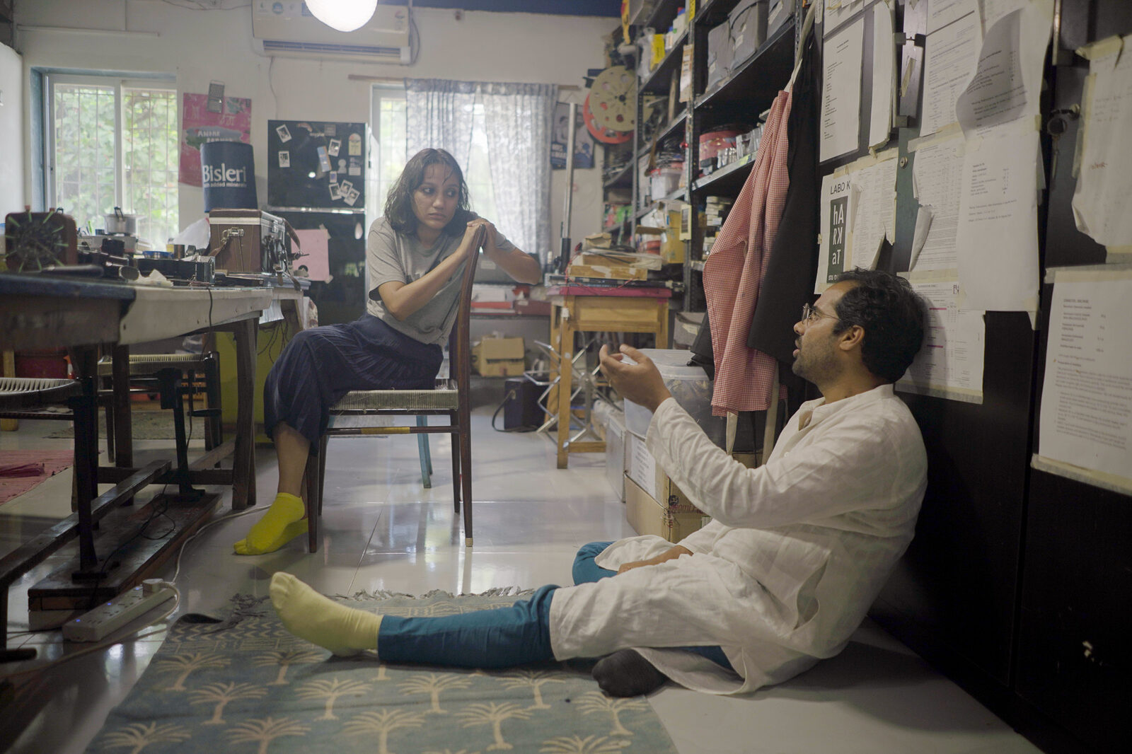 Artists in conversation inside the Harkat lab